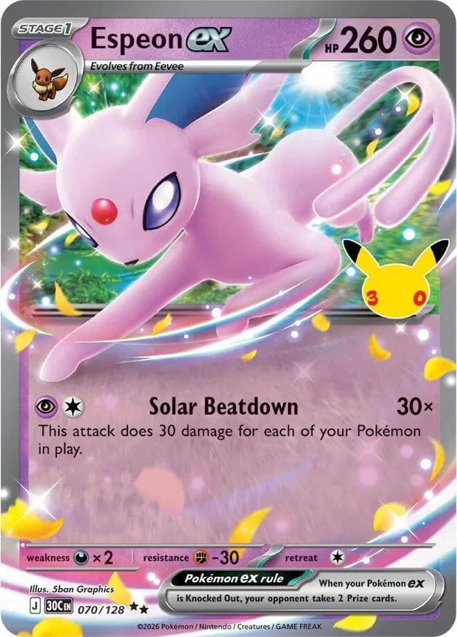 Espeon ex Pokemon card