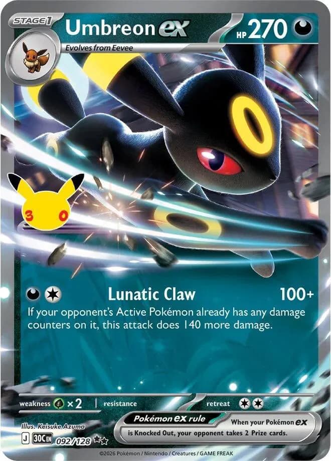 Umbreon ex Pokemon card