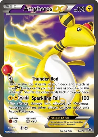 Ampharos EX (87 Full Art) Pokemon card