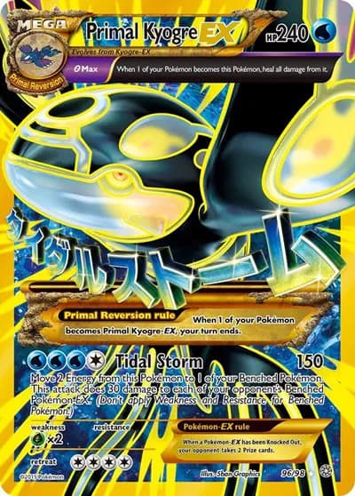 Primal Kyogre EX (Shiny Full Art)  Pokemon card