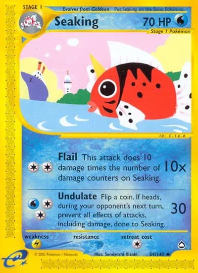 Seaking  Pokemon card