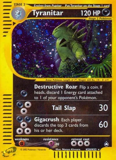 Tyranitar (H28) Pokemon card
