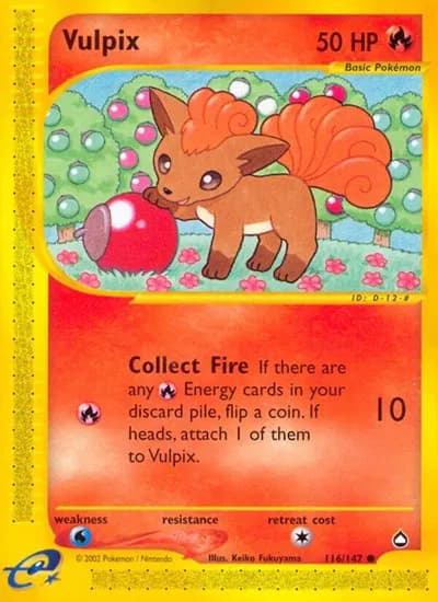 Vulpix  Pokemon card