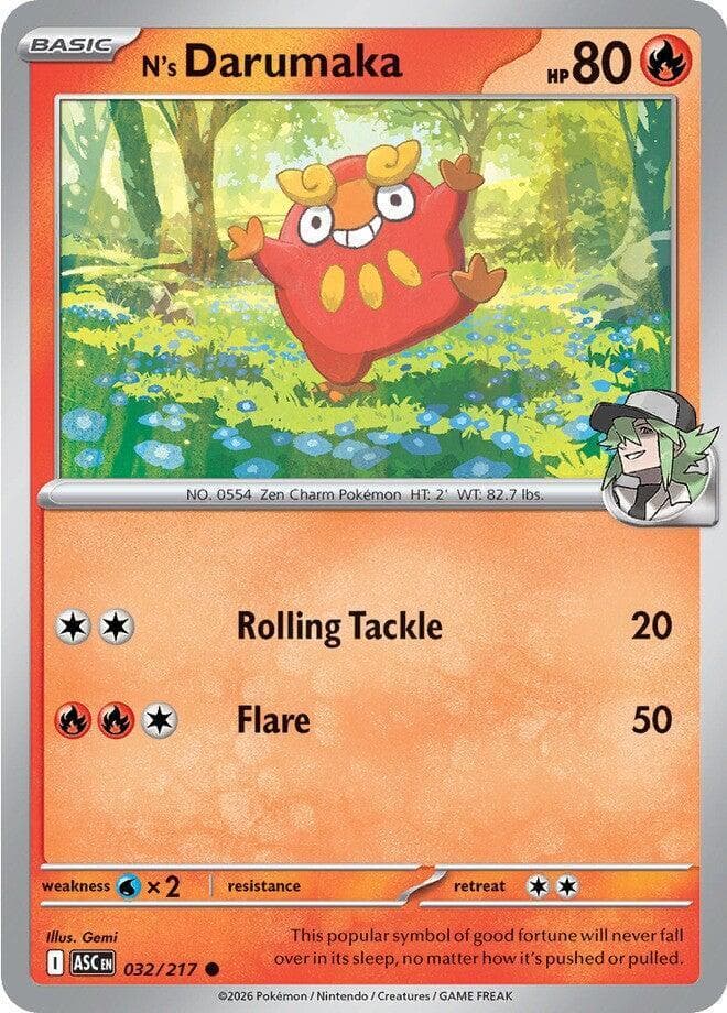 N's Darumaka  Pokemon card
