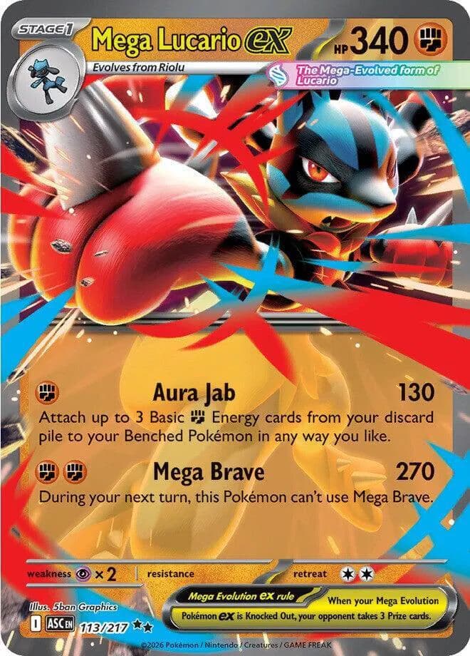 Mega Lucario ex Pokemon card