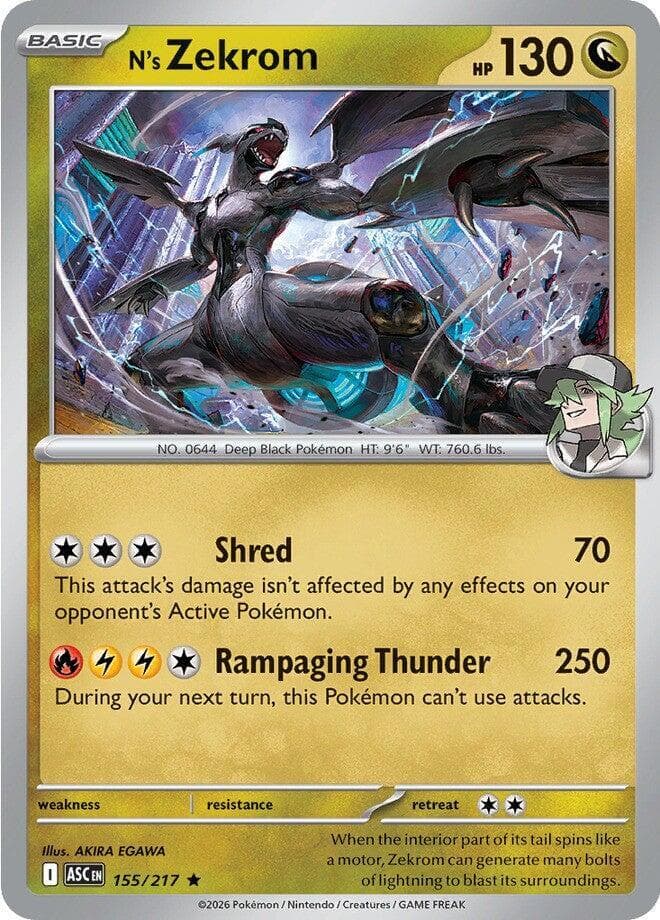 N's Zekrom  Pokemon card