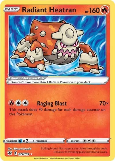 Radiant Heatran  Pokemon card