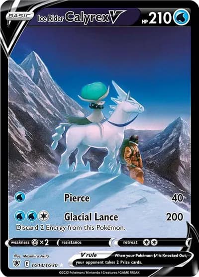 Ice Rider Calyrex V  Pokemon card