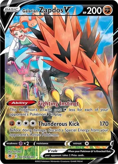 Galarian Zapdos V Pokemon card