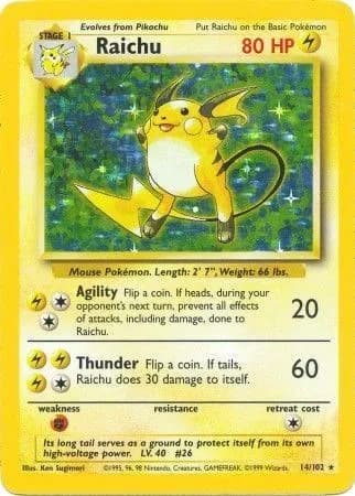 Raichu  Pokemon card