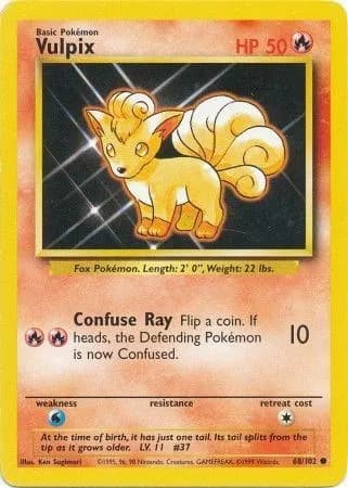 Vulpix  Pokemon card