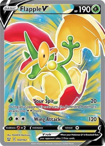 Flapple V (Full Art)  Pokemon card