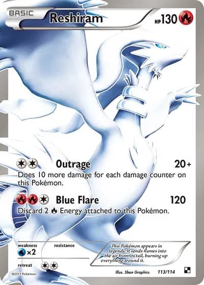 Reshiram (Full Art)  Pokemon card