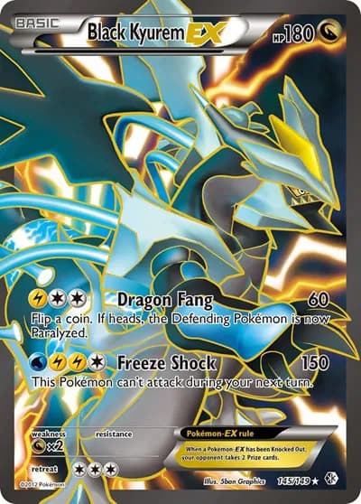 Black Kyurem EX (145 Full Art)  Pokemon card