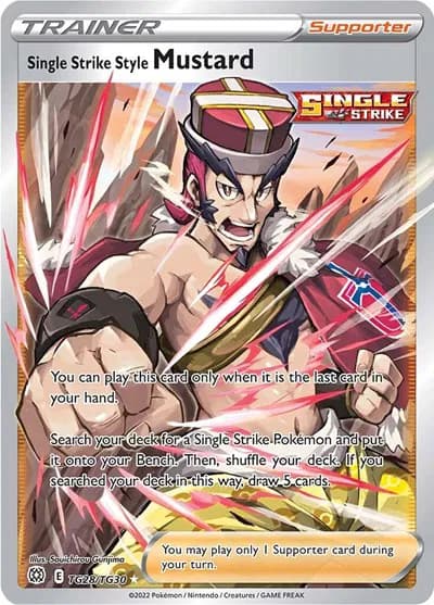 Single Strike Style Mustard  Pokemon card