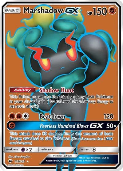 Marshadow GX (Full Art) Pokemon card