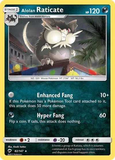 Alolan Raticate  Pokemon card
