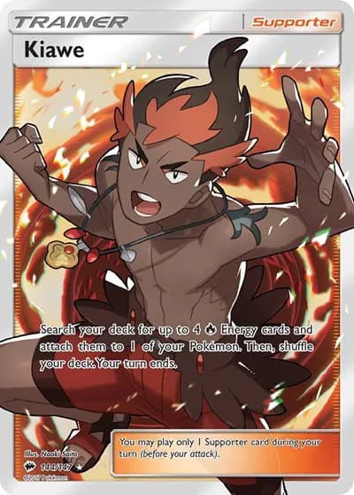 Kiawe (Full Art)  Pokemon card