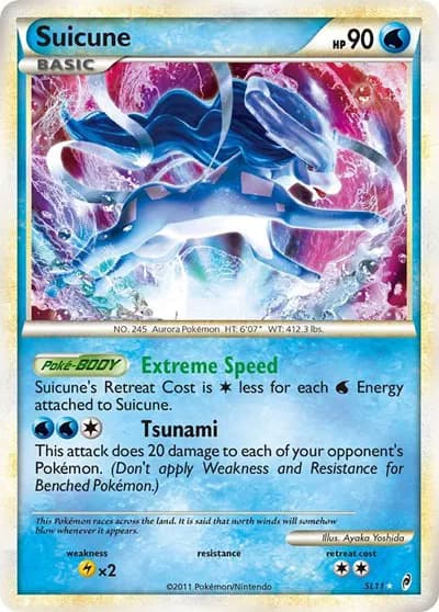 Suicune (Shiny)  Pokemon card