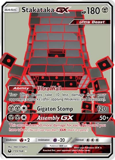 Stakataka GX (Full Art)  Pokemon card