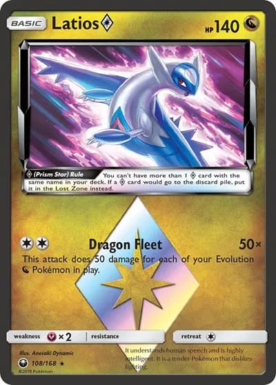 Latios Prism Star  Pokemon card