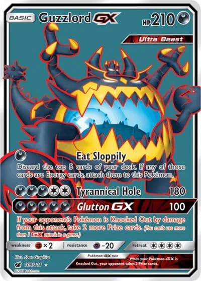 Guzzlord GX (Full Art)  Pokemon card