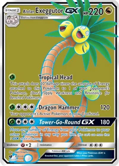Alolan Exeggutor GX (Full Art)  Pokemon card