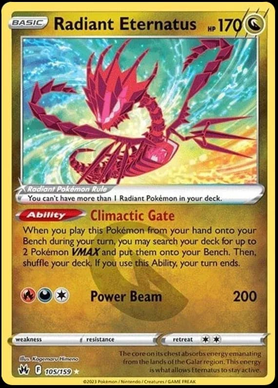 Radiant Eternatus  Pokemon card