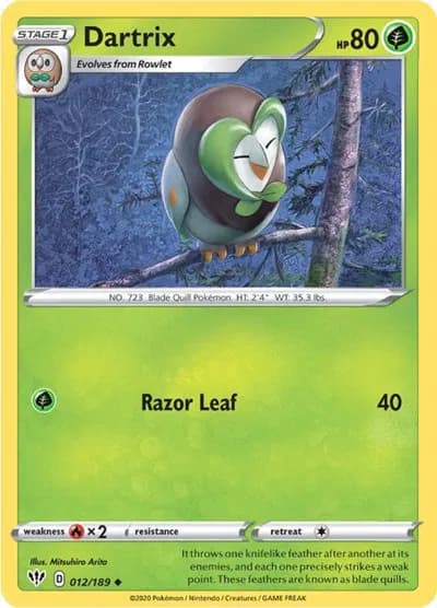 Dartrix  Pokemon card