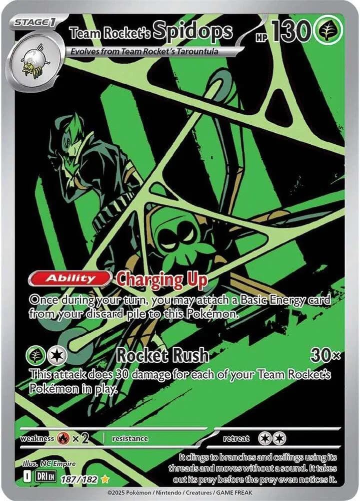 Team Rocket's Spidops Pokemon card