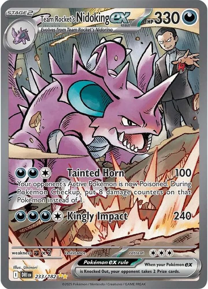 Team Rocket's Nidoking ex Pokemon card
