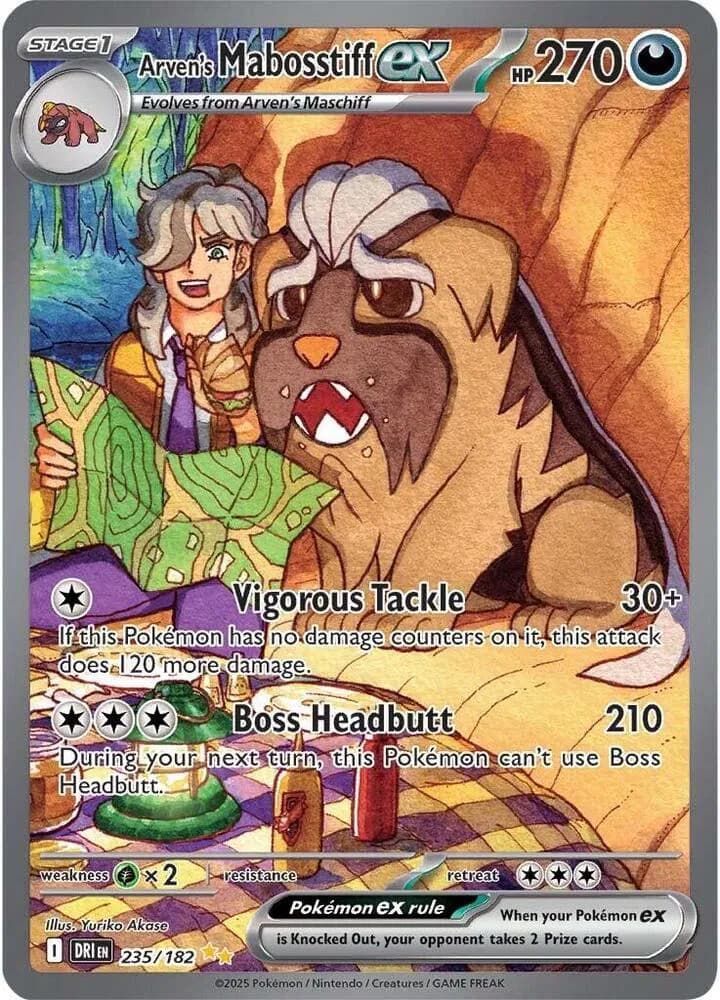 Arven's Mabosstiff ex Pokemon card