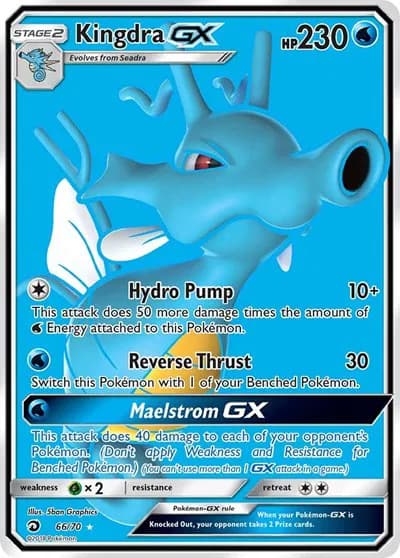 Kingdra GX (Full Art) Pokemon card