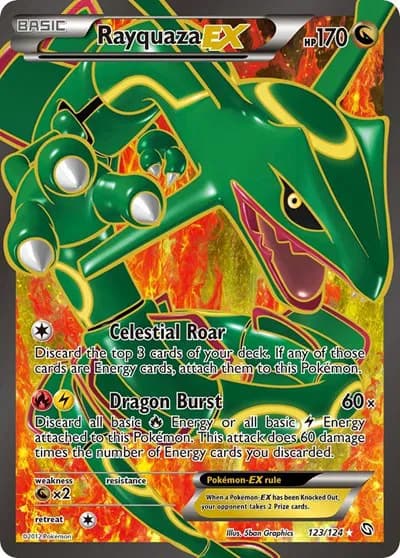 Rayquaza EX (123 Full Art)  Pokemon card