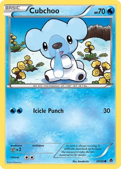 Cubchoo (29)  Pokemon card