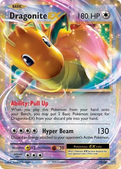 Dragonite EX Pokemon card