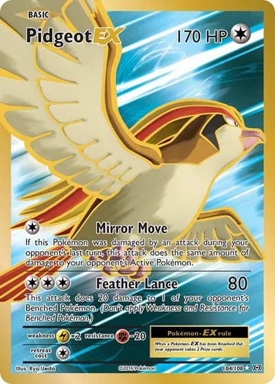 Pidgeot EX (Full Art) Pokemon card