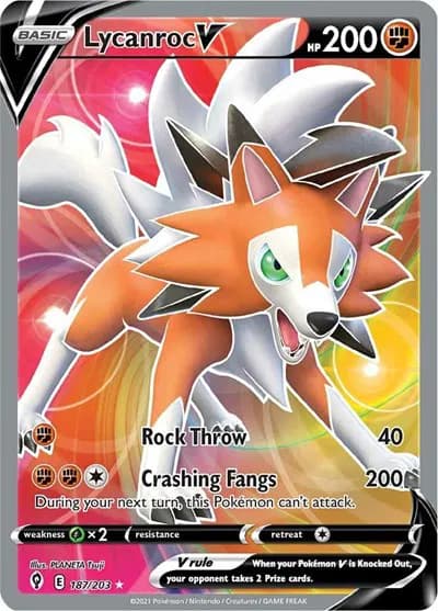 Lycanroc V (Full Art)  Pokemon card