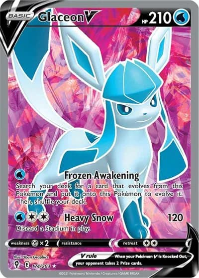 Glaceon V (Full Art)  Pokemon card