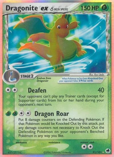 Dragonite ex (Delta Species)  Pokemon card