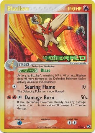 Blaziken Pokemon card