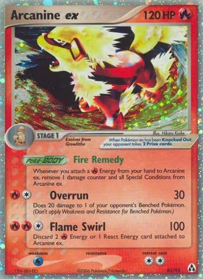 Arcanine ex  Pokemon card