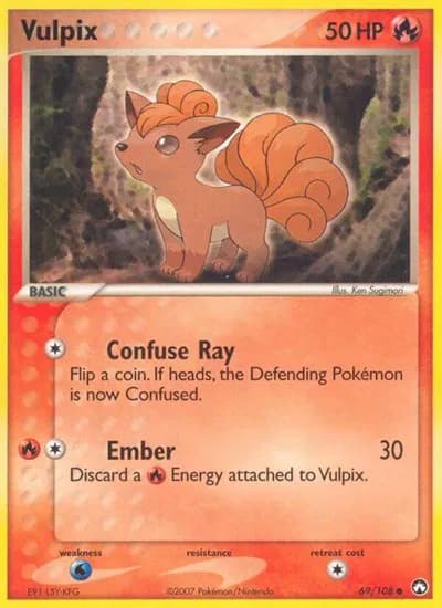 Vulpix  Pokemon card