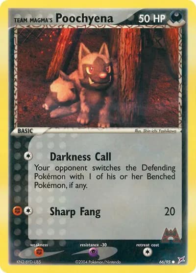 Team Magma's Poochyena (66)  Pokemon card