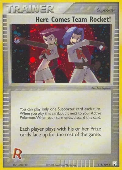 Here Comes Team Rocket!  Pokemon card
