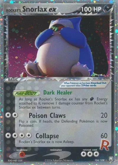 Rocket's Snorlax ex  Pokemon card
