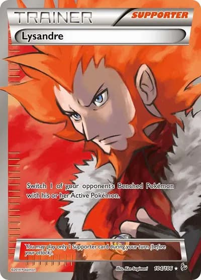 Lysandre (104 Full Art)  Pokemon card