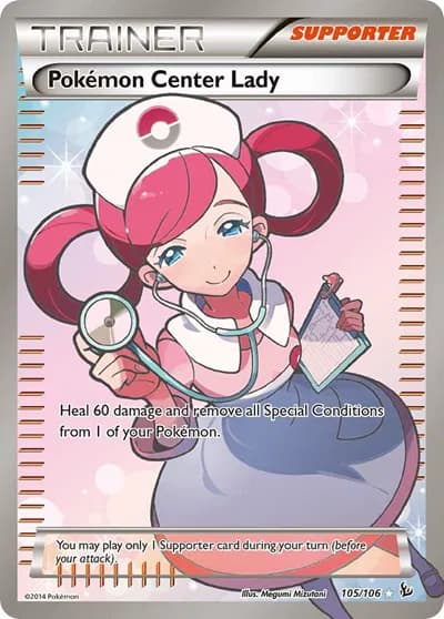 Pokemon Center Lady (105 Full Art)  Pokemon card