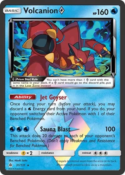 Volcanion Prism Star  Pokemon card