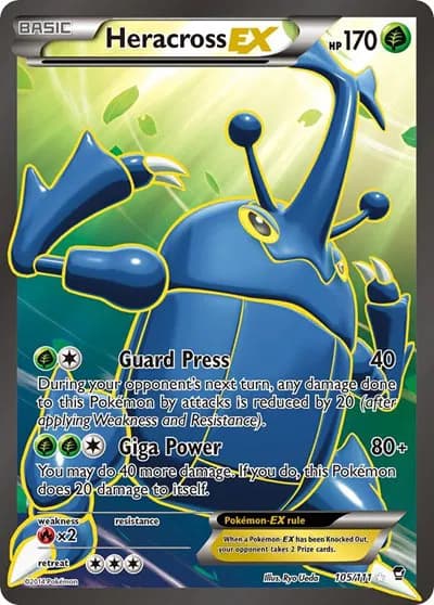 Heracross EX (105 Full Art)  Pokemon card